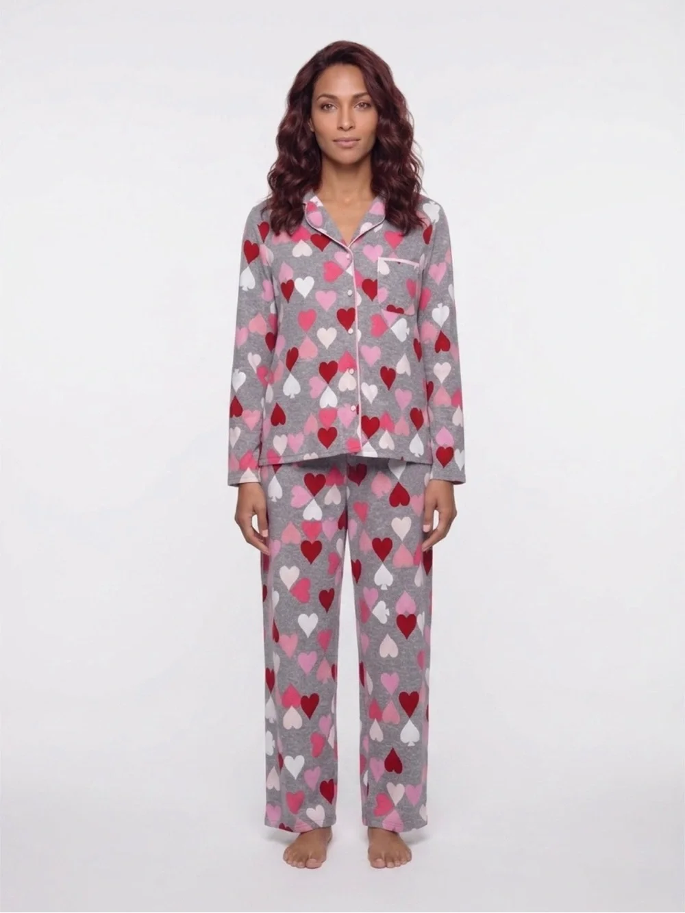Kate Spade New York Multicolor Heart Print 2-Piece Pajama Set | Size Small